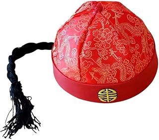 Chinese Oriental Hat for Adult Teens QingDynasty Ancient Chinese Hat for Drama Dress up Festival Party Costume Hat