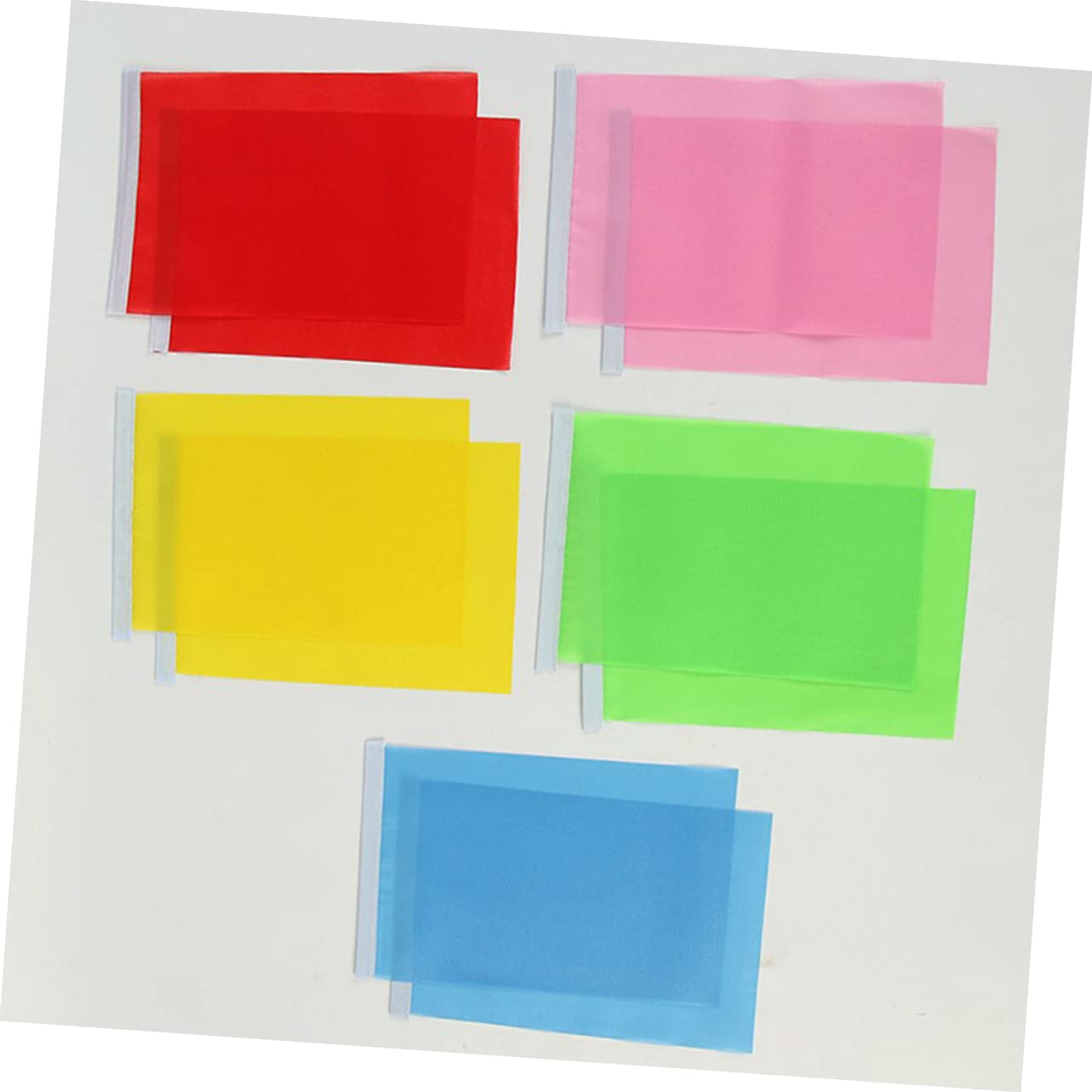 Bandierina a Mano Quadrata Blu 100 Pezzi in Poliestere