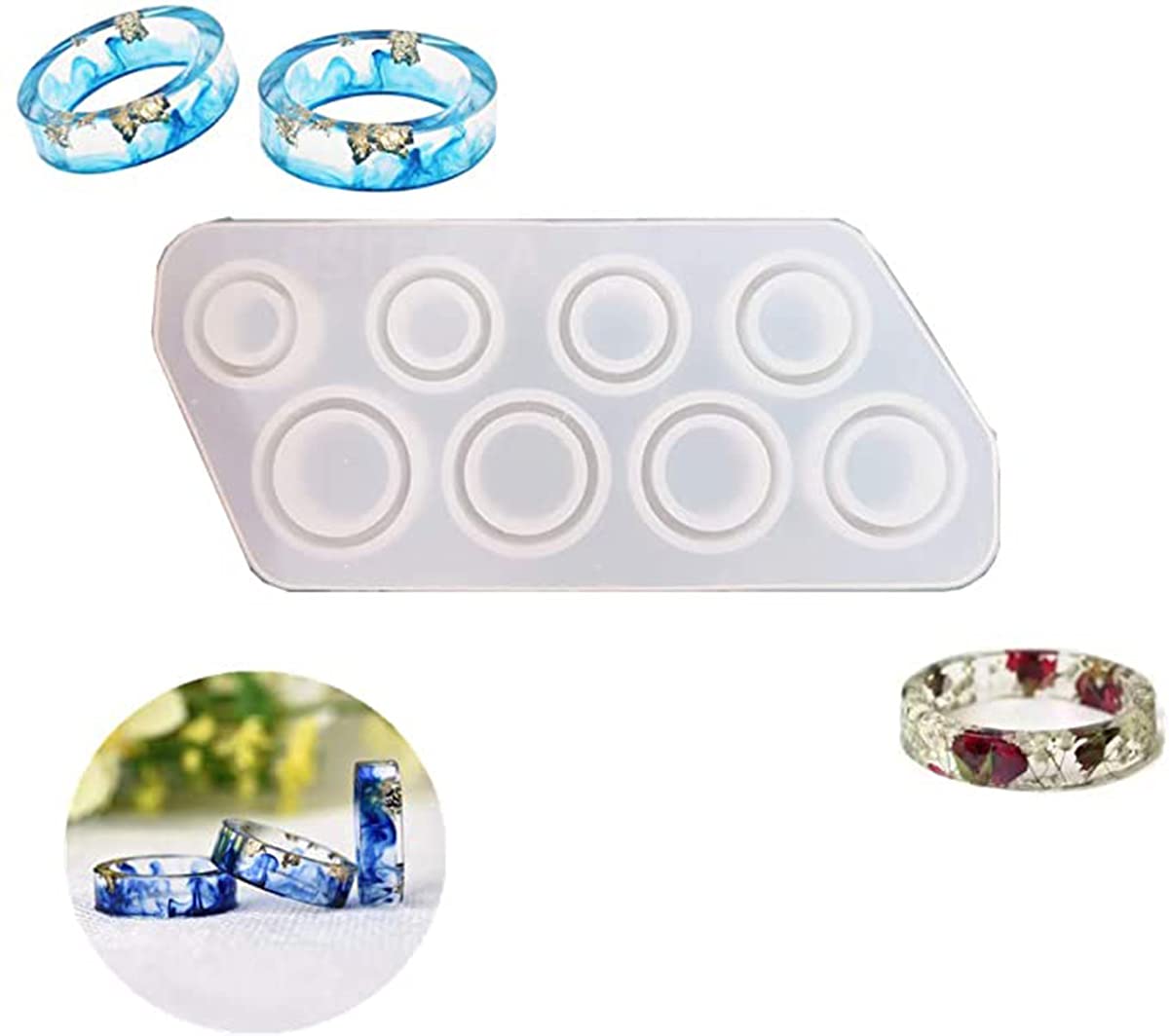 KASTWAVEKASTWAVE Resin Epoxy Ring, Silicone Ring Mold, Jewelry Casting Mold, Large Ring Mold, Resin Casting Mold for DIY Craft Liquid Clay Production, Resin Epoxy Resin, Jewelry Making for DIY Lovers