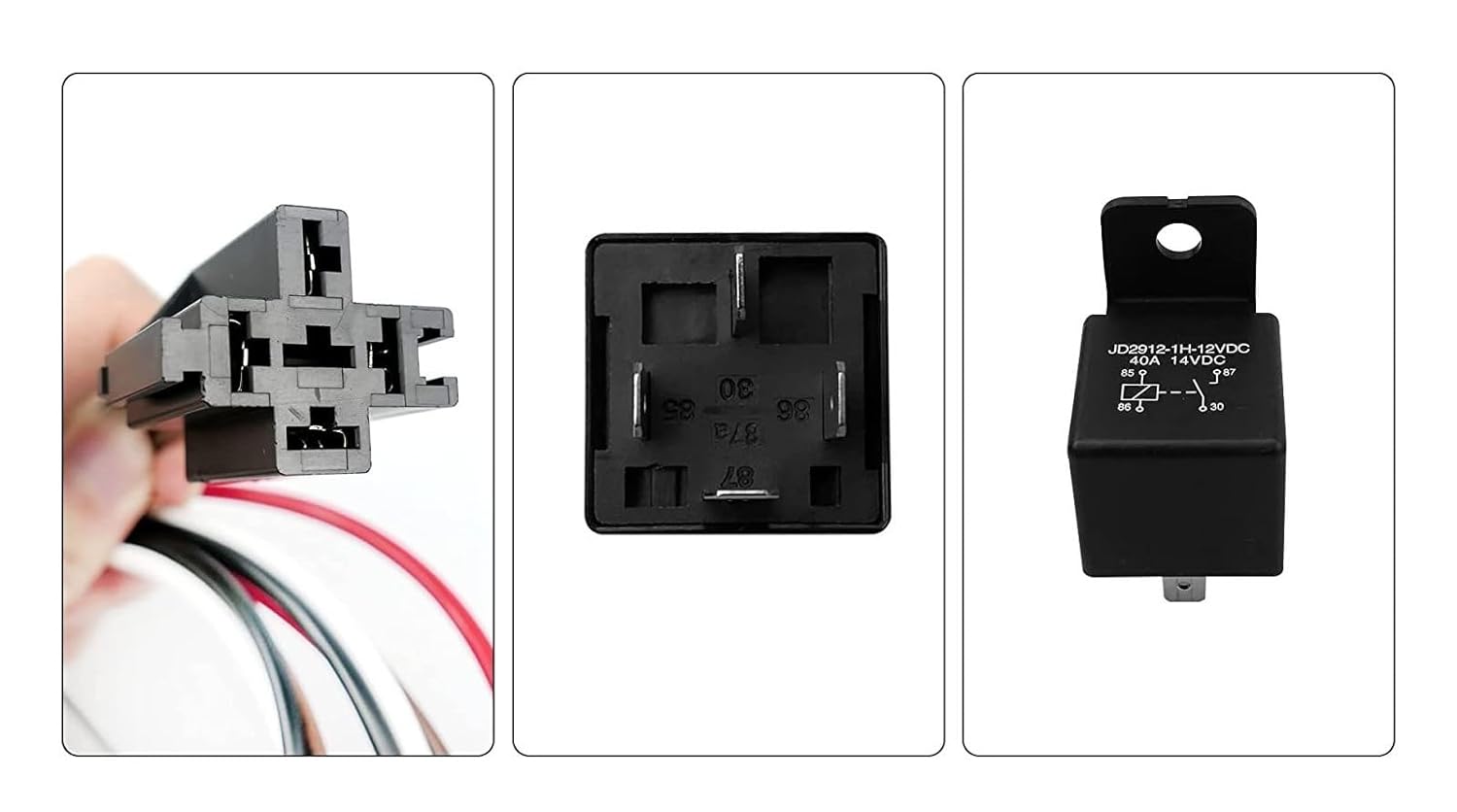 Single Electric Cooling Fan Wiring Harness 40A Automotive Relay Wiring Kit 185 On 175 Off Thermostat