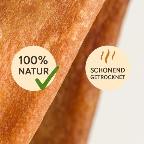 123... Hund dabei! - 1kg Premium Naturgetrocknete Rinderkopfhautstangen 30cm für Hunde - 100% Natürlich & Getreidefrei - Rinderkopfhaut - Für Starke Zähne - 100% Naturprodukt (1kg, 30cm Stangen)