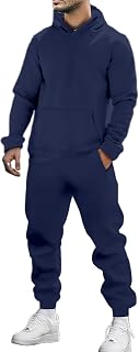 Mens Track Suits 2 Piece Set Hoodie and Sweatpants Casual Athletic Jogging Suit Drawstring Running Gym Sweat Suits