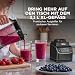 Ninja UltraCrush Mixer, 3 Geschwindigkeitsstufen, manueller Modus Impuls, Gefäß mit 1,9 Liter Fassungsvermögen für Flüssigkeiten, zur Zubereitung von Smoothies, Dips, Soßen und mehr, Schwarz BP201EU