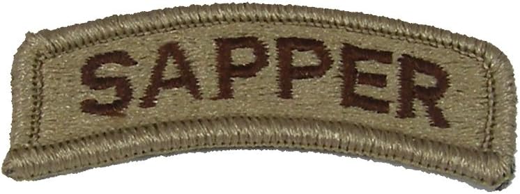 Amazon.com: Army Sapper Rocker Tab Patch - Desert - Veteran Owned ...