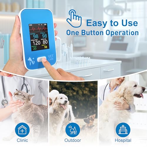 Pepultech Veterinary Blood Pressure Monitor for Dog,Wireless Rechargeable 6 Parameters Animal Vital Signs Monitor,Accurate Bluetooth Veterinary Pulse Oximeter with Free APP for Family Clinic Use - Thumbnail 6