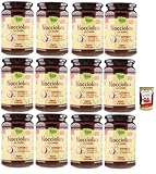 Rigoni di Asiago Nocciolata, La Dark, Milchfrei, 12x 650g, Haselnusscreme ohne Palmöl, Nuss Nougat Creme ohne Palmöl, Leckerer Brotaufstrich, Vegan + Italian Gourmet polpa 400g