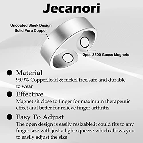 Jecanori 2PCS Lymphatic Drainage Therapeutic Rings for Women