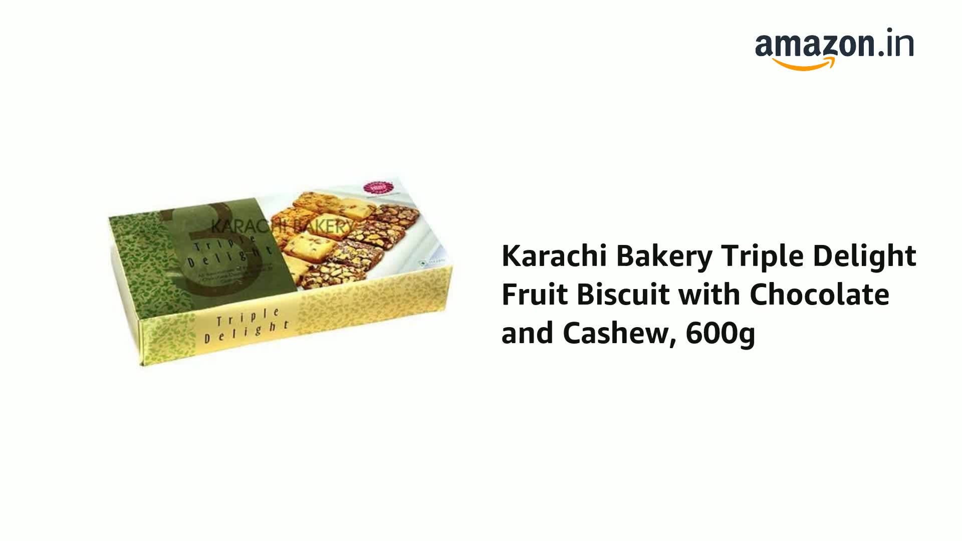 Karachi Bakery Triple Delight (Cashew, Chocolate And Fruits) 600G