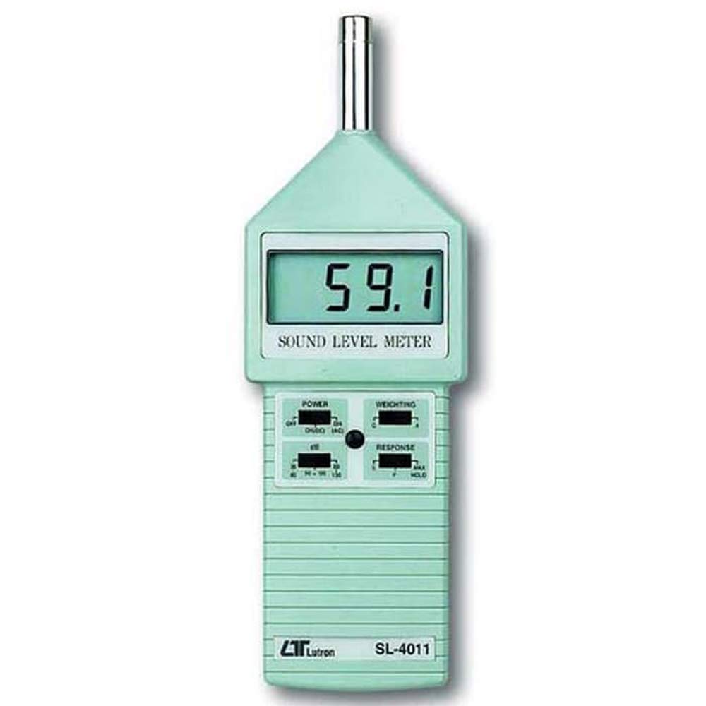Fonometro (Intervallo: 30–130 dBA) / Fonometro di Classe 2 / Misuratore di rumore con display LCD; Fonometro portatile per uso domestico, industriale ed esterno; Modello: SL-4011