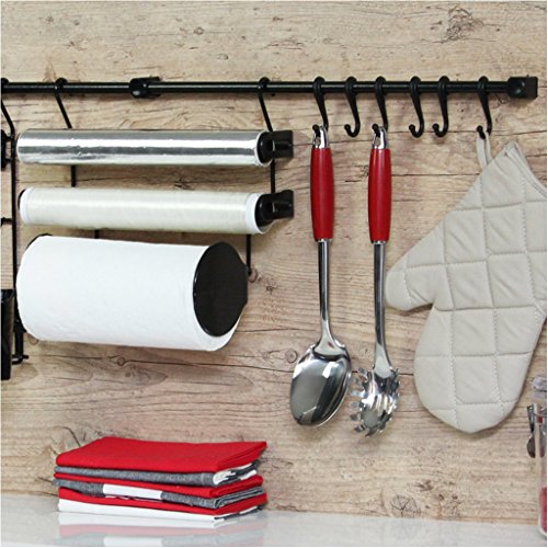 Kit De Cozinha Suspensa Suporte para Utensílios Kit4 Preto