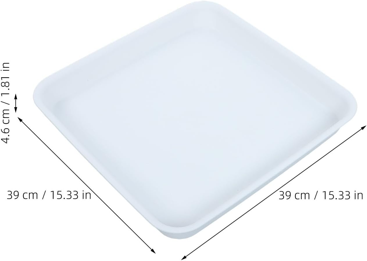 Luxshiny White Plastic Dehumidifier Drip Pan, Universal Fit 15x15 Tray