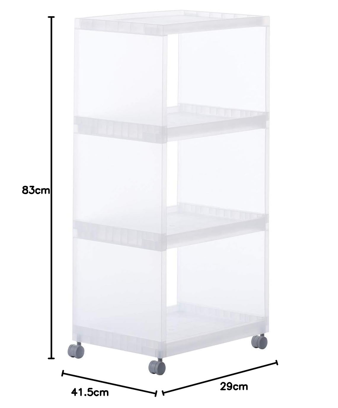 Amazon.co.jp: 無印良品 ポリプロピレン組立式ワゴン・キャスター付・3