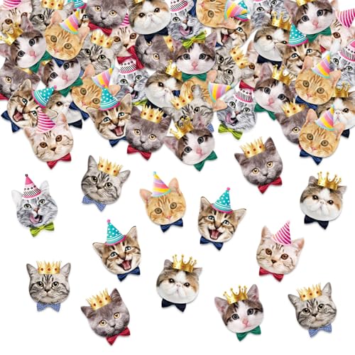 ParPix Pack of 100 Cat Birthday Decoration Confetti