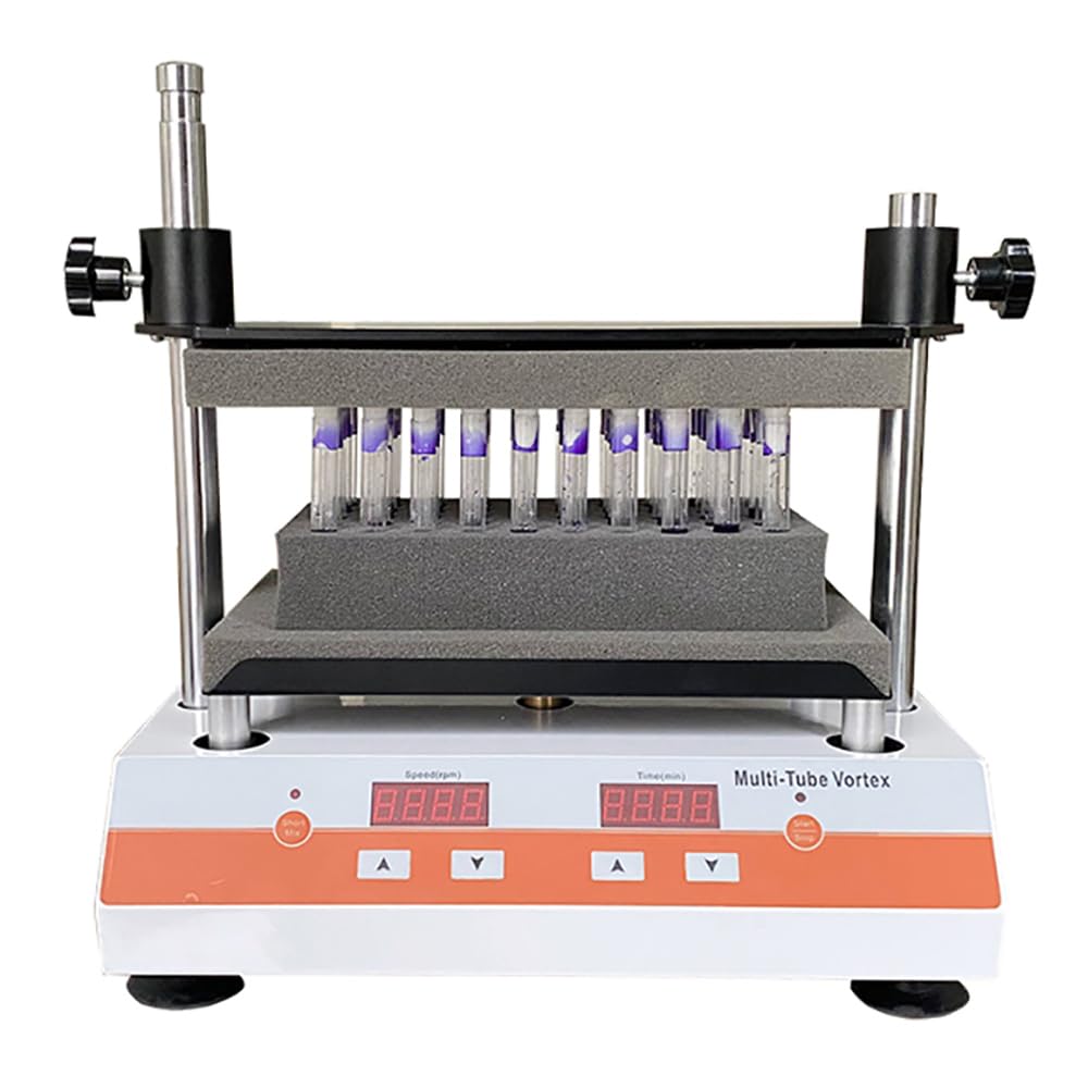 Miscelatore a vortice multi-tubo, shaker da laboratorio 500-2500RPM, agitatore liquido con 6 moduli, timer 1-9999 min, 3 modalità, per ricerca chimica e biologica