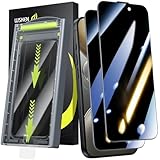 WSKEN iPhone 16 Plus用プライバシースクリーンプロテクター - [自動ほこり除去] 24度 アンチスパイケースフレンドリー 飛散防止 強化ガラス 気泡ゼロ ほこり クリーン 取り付け簡単 ハウス 2枚パック