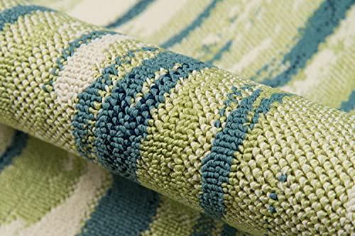 Momeni Baja Palm Leaf Area Rug, 7 Ft 10 In X 10 Ft 10 In, Green #TOP3