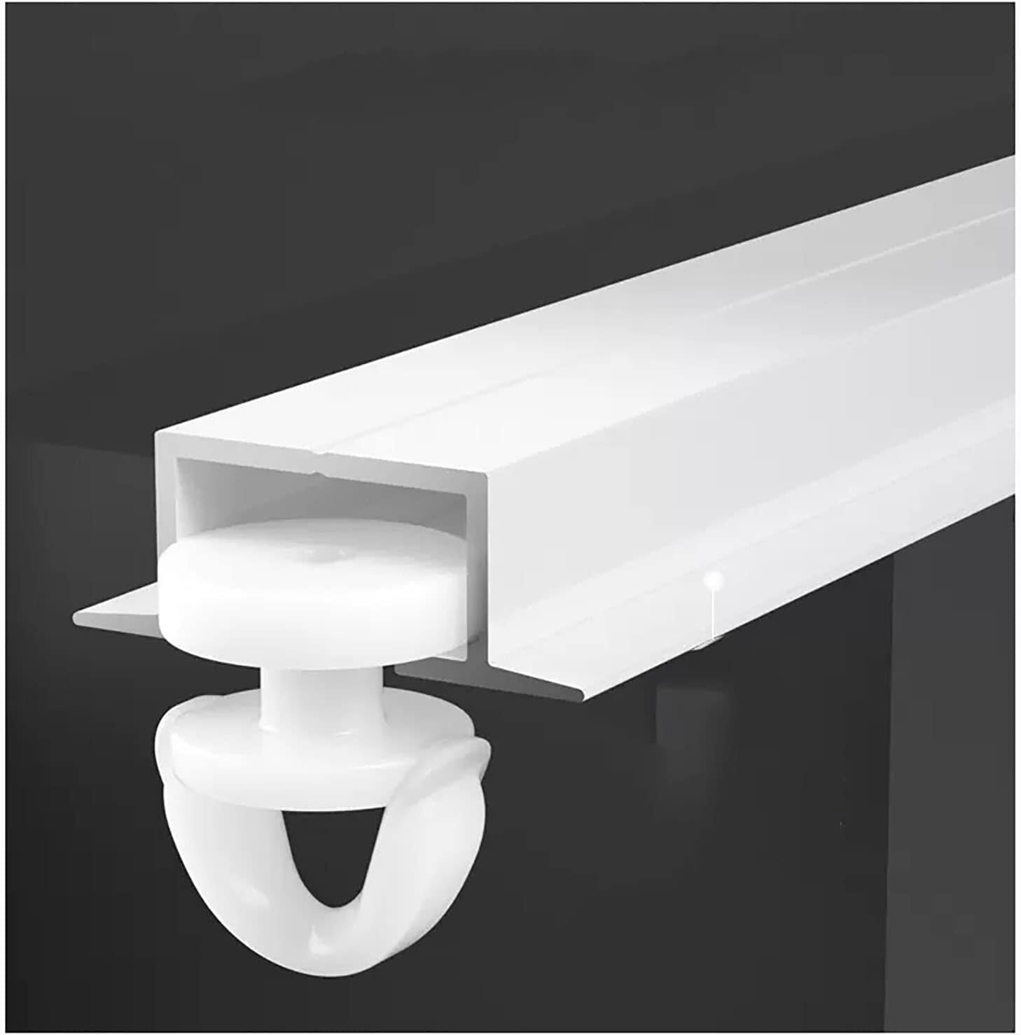 Support de Plafond pour Rail de Rideau Droit caché, Tringle à Rideau de séparation de pièce intégrée (6 pieds/183 cm)