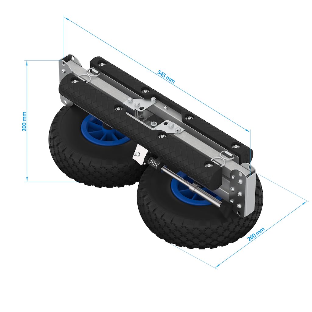 SUPROD Kanuwagen mit LUFTREIFEN Transportwagen SUP Aluminium KW260-LU