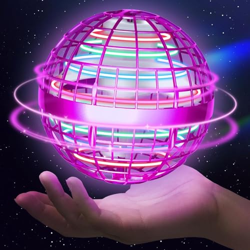 Sosuy 2026 Bola Voladora Juguetes para NiñOs, Boomerang Magica Volador Pelota Flying Orb Ball Mini Dron Navidad Exteriores Regalos para NiñO NiñA Chicos De 6 7 8 9 10 11 12+ AñOs Rosa