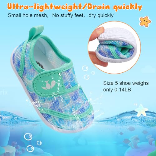Image of FEETCITY Toddler Water Shoes Boys Girls Swim Shoes Quick Dry Kids Aqua Socks Barefoot for Beach Swimming Pool