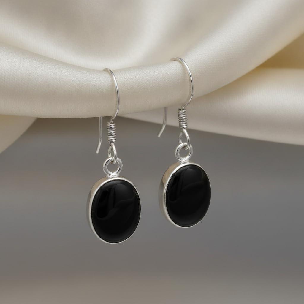 Choose Your Real Stone Earring Oval Shape Sterling Silver 18K Gold Plated Drop Pairs For Women