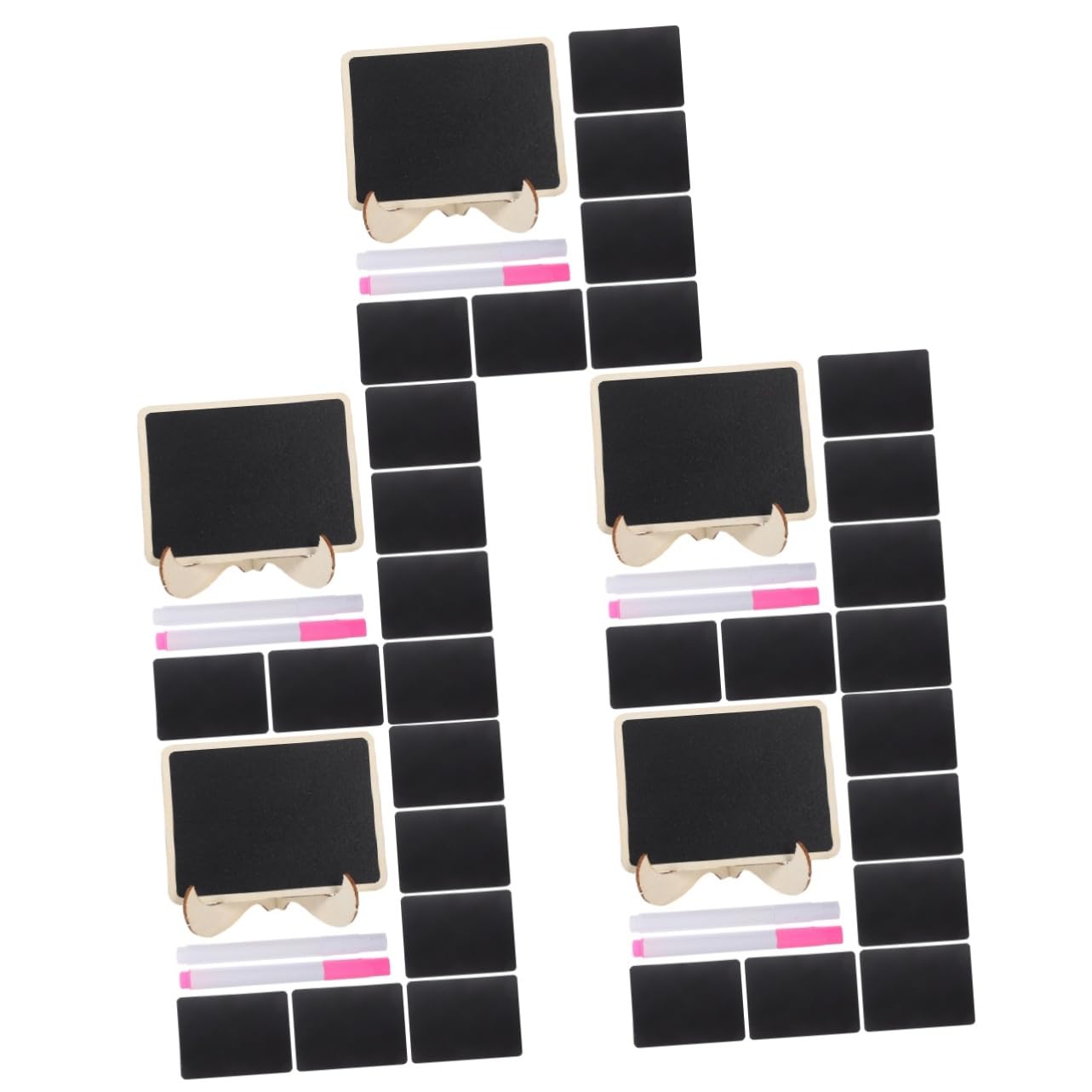 NUOBESTY 5 Set Di Mini Lavagne in Gesso Lavagna Nera Lavagna Da Scrivania Per Casa E Ufficio Blocco Per Appunti Cancellabile
