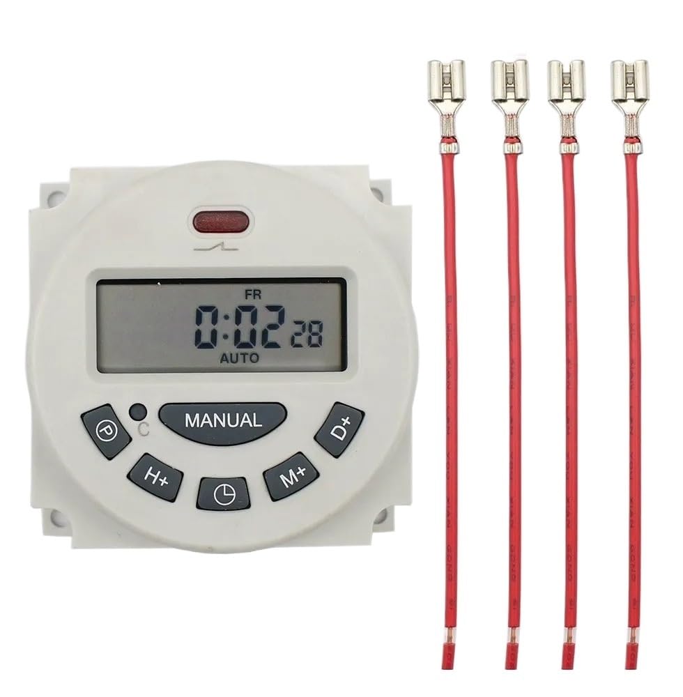 INFRI Digital Small Cycle Timer L701 microcomputer time Control Switch Passive time Switch 12V 24V 220V 110V Minutes Counter 7 Days(1pcs Timer 4pcs Line,24V)