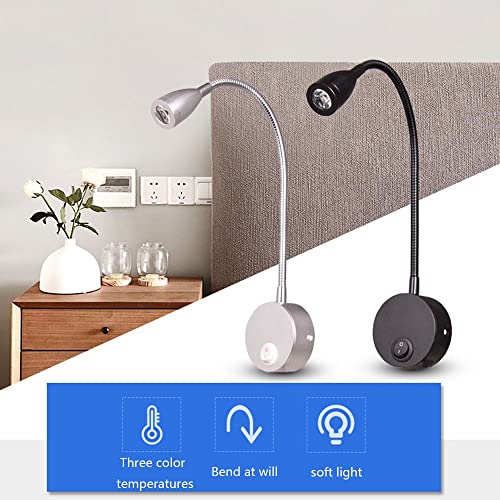 Foco led tipo manguera flexible con aplique de pared integrado 4