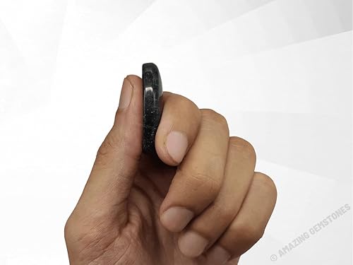 Vista 19 de Cristales de piedra de preocupación de cuarzo rosa y piedras curativas, piedras de preocupación para regalos de alivio del estrés, cristal de piedra