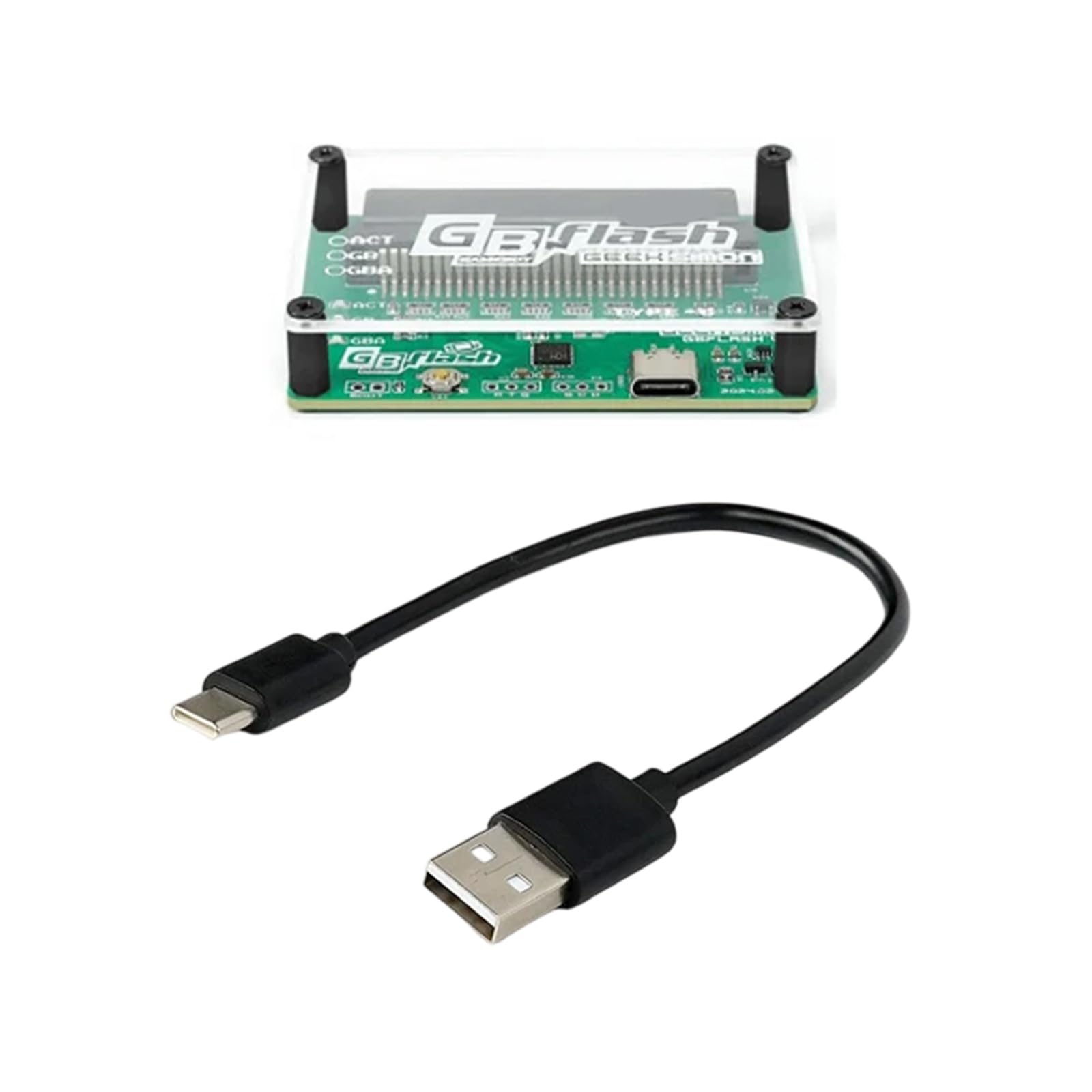Lettore e scrittore di cartucce di gioco retrò professionale, ideale per GBFlash Green Gioco integrato con connessione USB ROM Backup