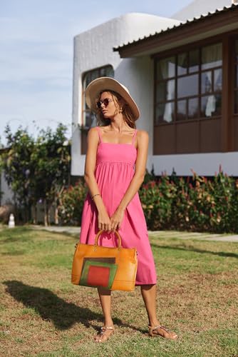 LETEULO Women's RFID Blocking Clasp Wallet Vintage Hand Rubbing Wallets Organizer (Brown) AND Women Leather Shoulder Bag Vintage Shoulder Bag(Brown)2