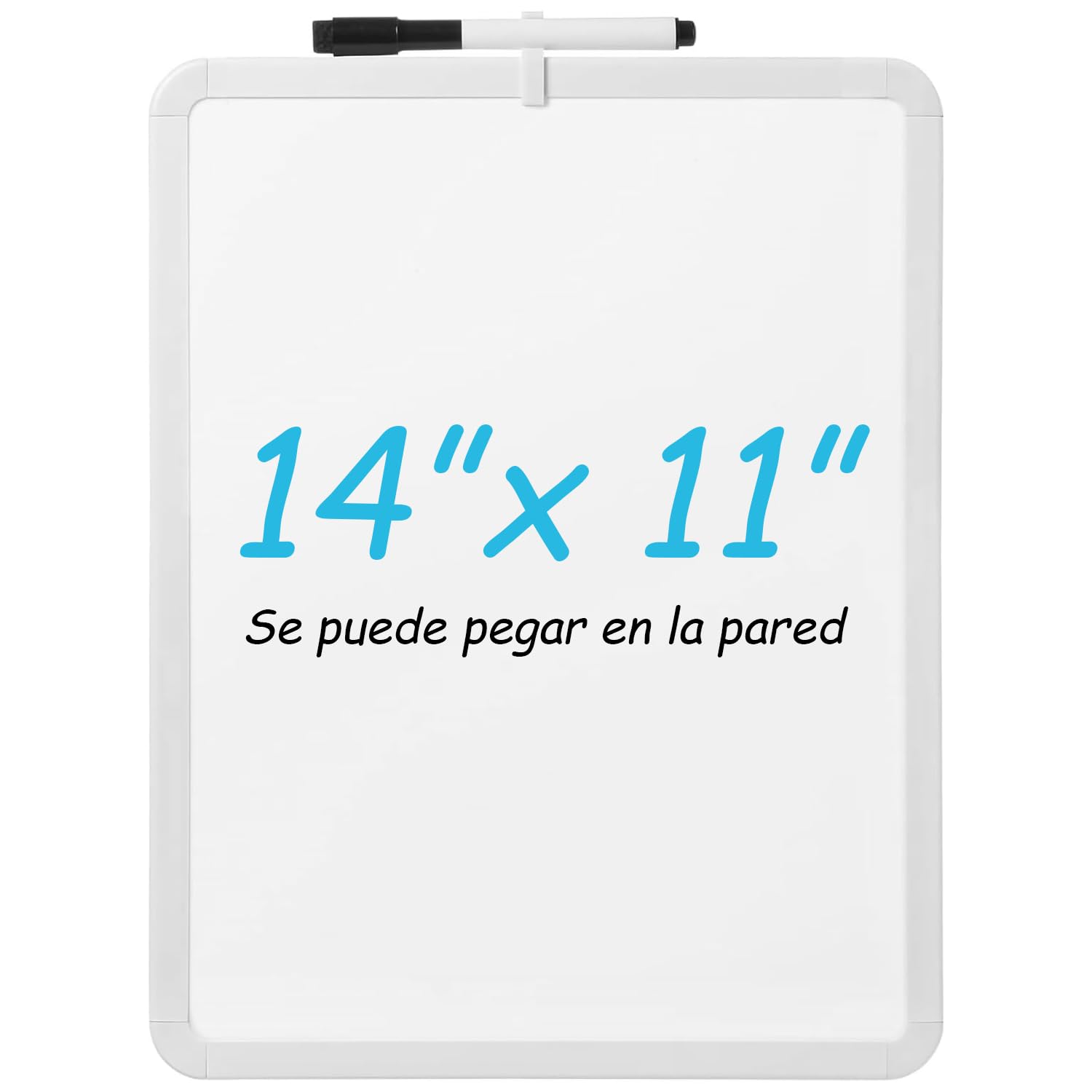 Pizarrón Blanca Pequeño, 14’’ x 11’’ Pizarra de Borrado en Seco, Pizarrón Blanco Magnético para Rotuladores, Pizarra de Pared, Mini Pizarra de Aprendizaje Portátil a Granel para Estudiantes