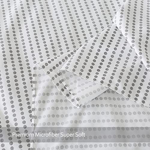 Jml 3 Piece Ruffle Skirt Bedspread Queen - 30 Inches Drop Ruffled Style Bed Skirt Coverlet Bedspread Set (430Gsm) With 2 Shams - Polka Dot, Breathable Bedding Quilt Set,Grey #TOP3