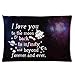 I Love You to the Moon and Back Custom Personalized Rectangle Pillowcase 24x16 (one side)