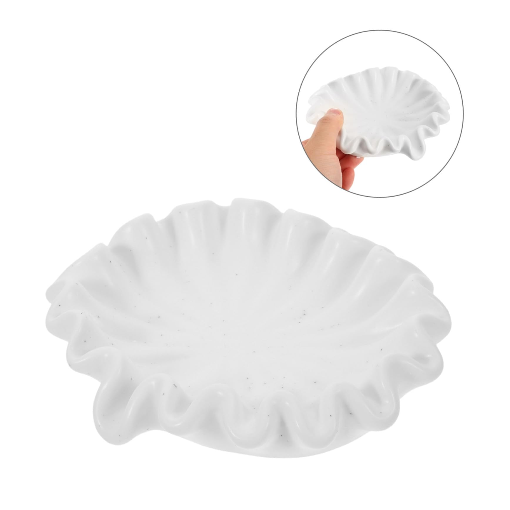 Gatuida Jabonera de Cerámica de Color Claro en Forma de Hoja de Loto, Bandeja Autodrenante para Jabón en Barra, Diseño Estable y Elegante, para Baño y Ducha, Accesorio Funcional Hogar