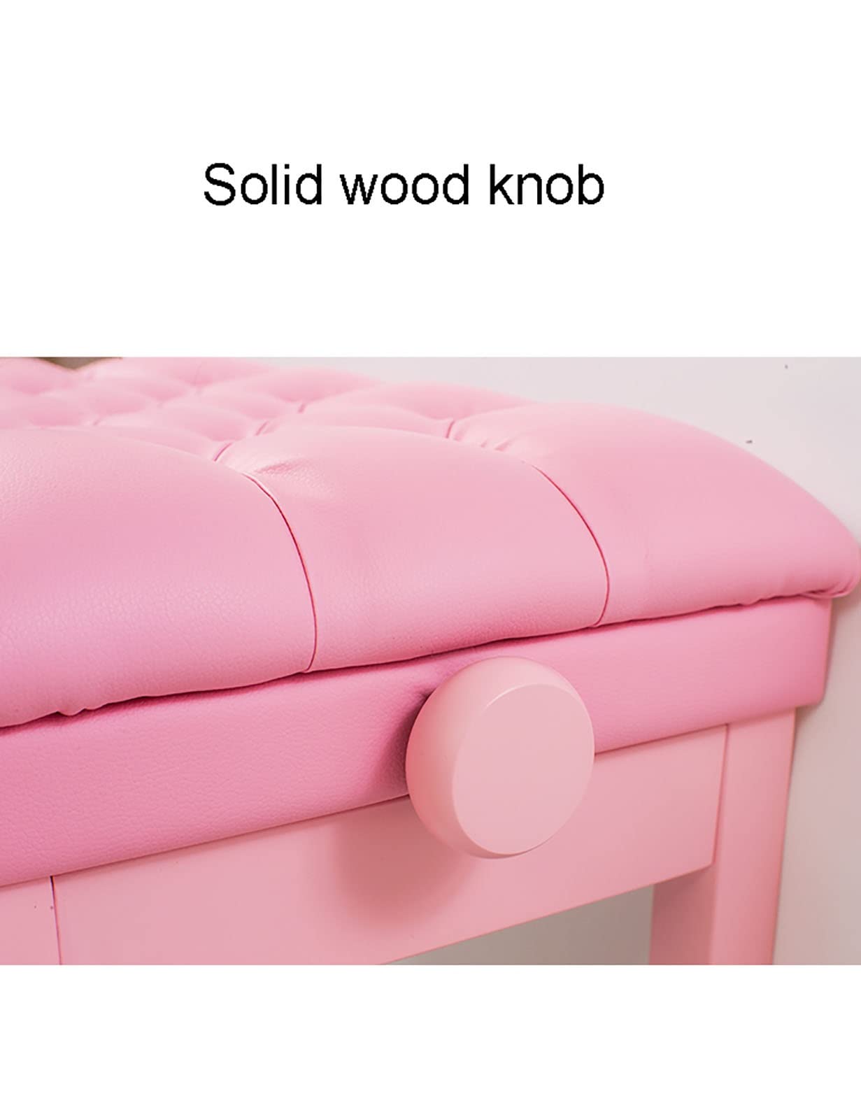Panca regolabile in legno massello per pianoforte per tastierista/pianista, 10 cm di altezza 60 x 40 x 50 60 cm (rosa)