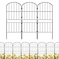 mapleway 31in(H) 10 Pack Garden Fence, 10ft(L) Dog Fence Outdoor for Yard, Decorative Garden Fencing Metal Panels Borders Stakes Animal Barrier for Yard Backyard, Arched