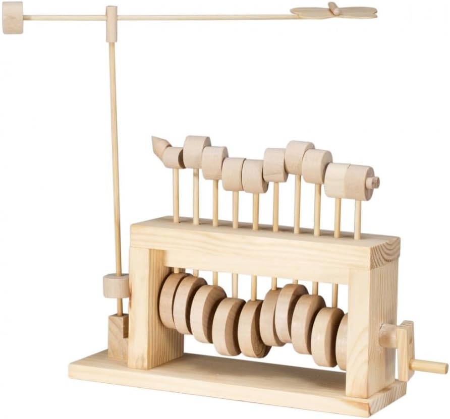 Timberkits Caterpillar Automata Mechanical Wooden Puzzle-Model Construction Kit, Wood