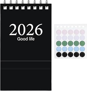 小型デスクカレンダー,2026年1月から2027年7月までのデイリープランナー,月間デスクトップカレンダー - 家庭、学習、ワークステーション、寮、図書館、カウンター用