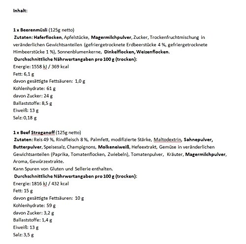 travellunch Tagespaket - Standard Typ III Beef Stroganoff
