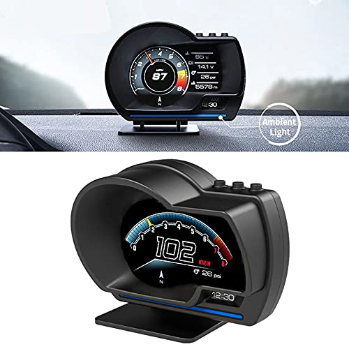 HUD OBD2 Speedometer Turbo Alarm with LED Lighting OBD2+ Smart