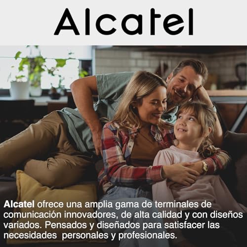 ALCATEL F530 - Teléfono inalámbrico DECT - Gran pantalla retroiluminada - Manos libres - Bloqueo de llamadas - 2 teclas de memoria directa - Blanco/Gris