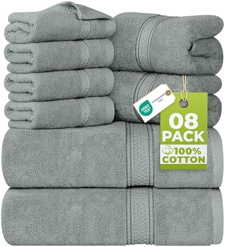 Utopia Towels 8 Piece Luxury Towel Set – Majestic Plush, Super Ab...
