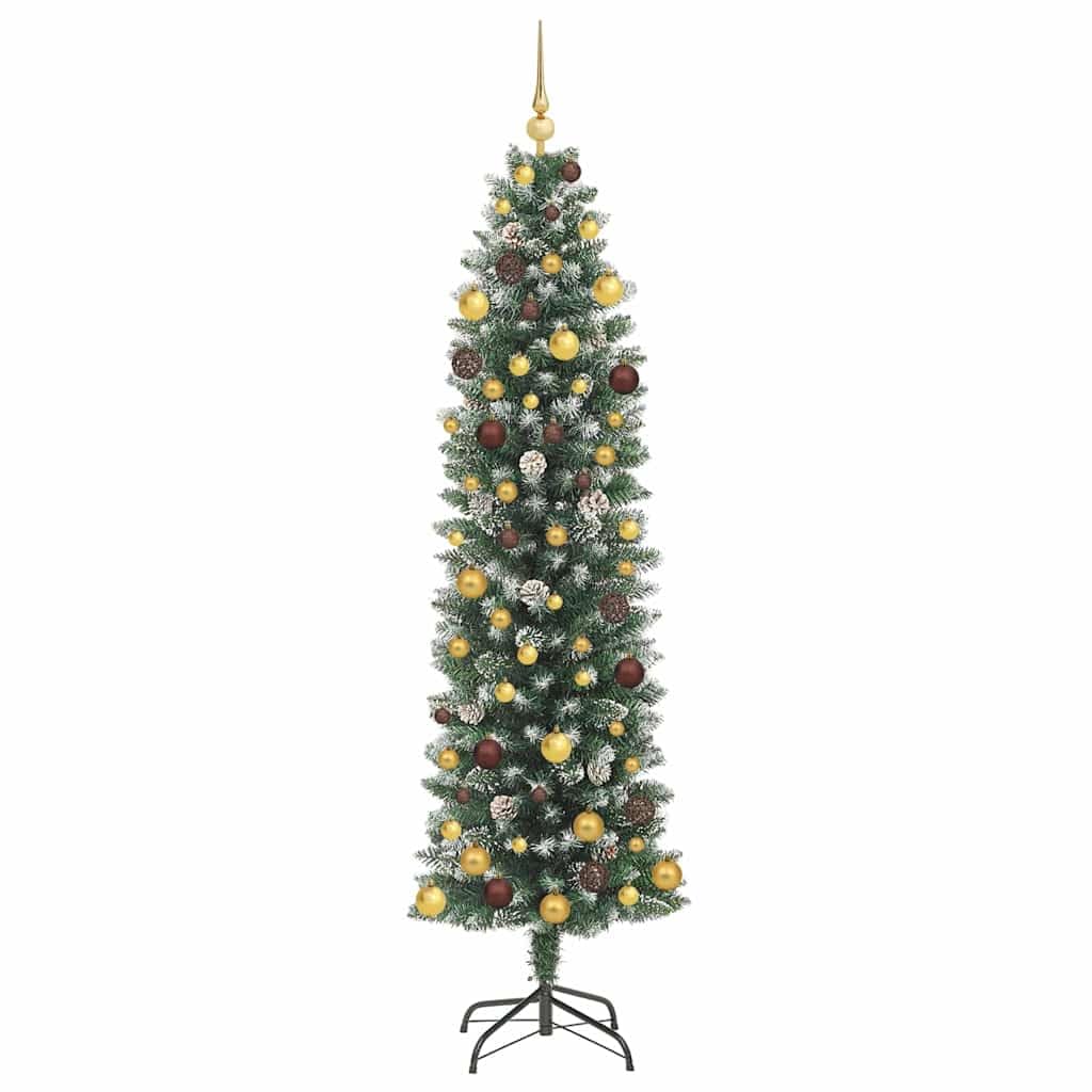 Genérico Árbol Navideño Artificial Delgado con 300 LED Verde y 210 cm,Casa y jardín,Decoración,Decoraciones Festivas y estacionales,Arboles de navidad-3395302