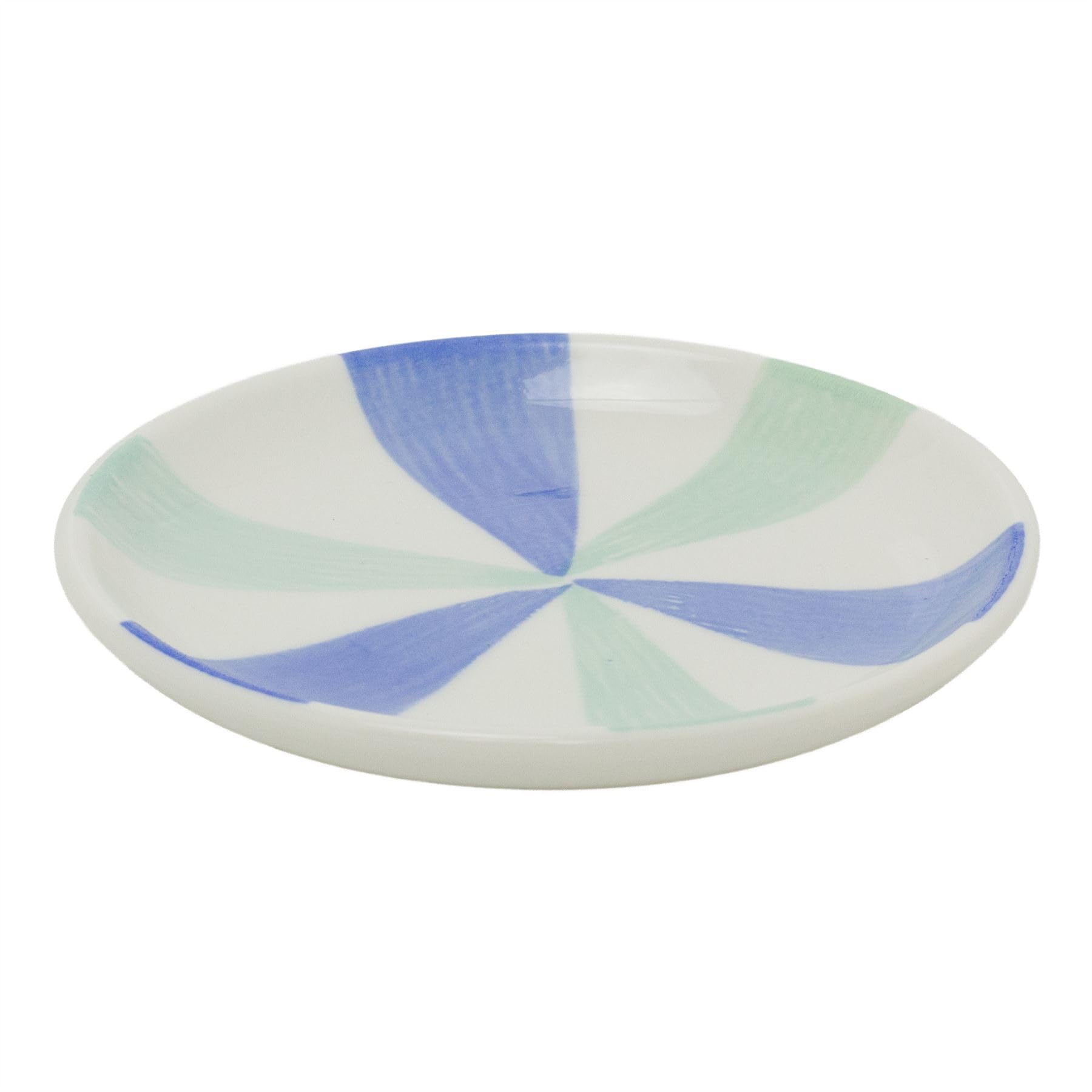 Carousel Home Blue & Turquoise Sunburst Trinket Dish, 10Cm Ceramic Jewellery Dish Ring Holder Decorative Trinket Bowl For Rings Keys And Small Treasures