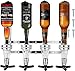 AHUNTTER 4 Bottle Optics for Spirits Bar Butler Wall Mounted Bottle Bracket Alcohol Wine Upside Down Drink Dispenser Stand Rack for Home Pub or Kitchen Bar, 30ml Optic Spirit Barware Set