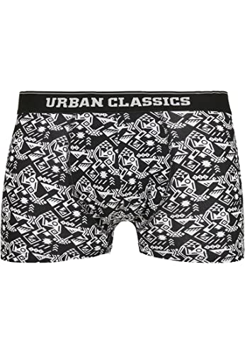 Urban Classics Organic Boxer Shorts 3-Pack Intimo, Dettaglio Aop/Black/Jasper, Xxxxxl Uomo - 3