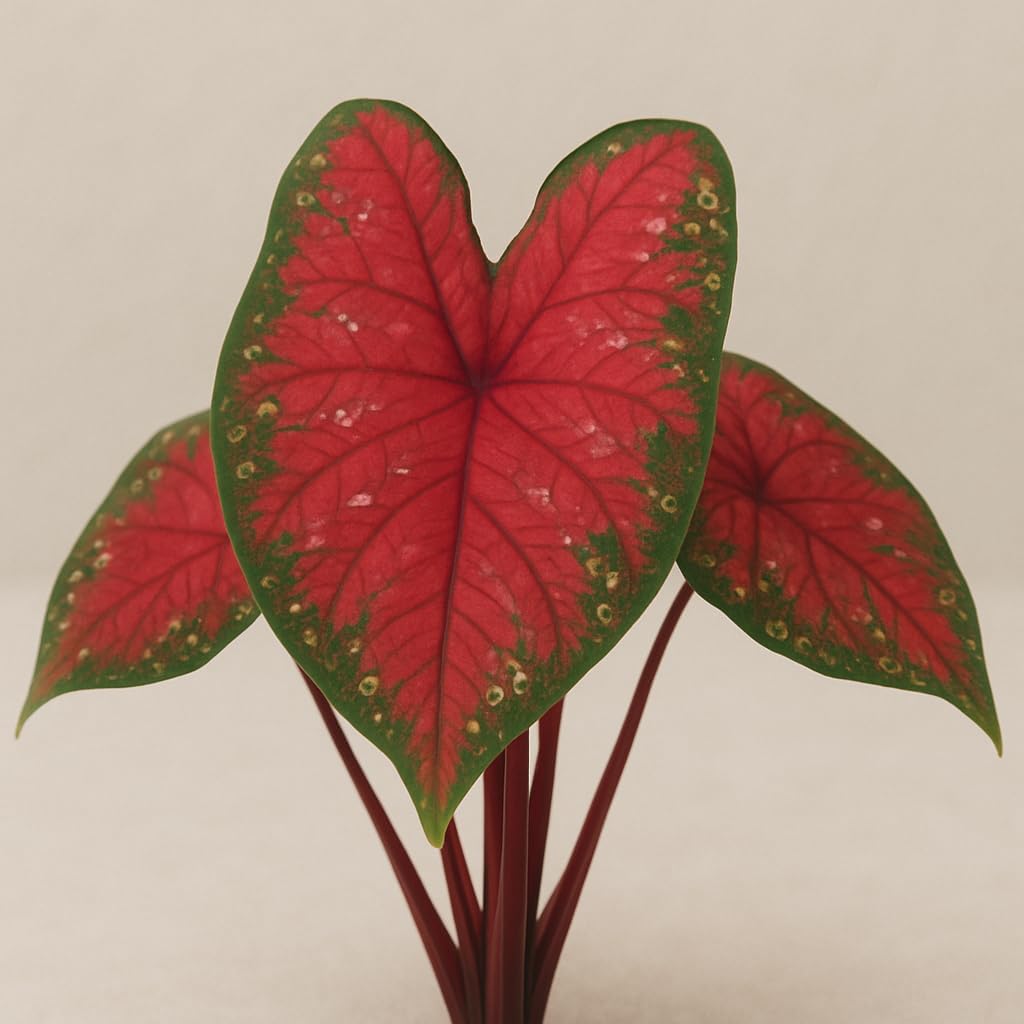 Rumbling Red Caladium Bulbs, Fancy Color, Spring Planting, Perennial Hosta (15 Bulbs)