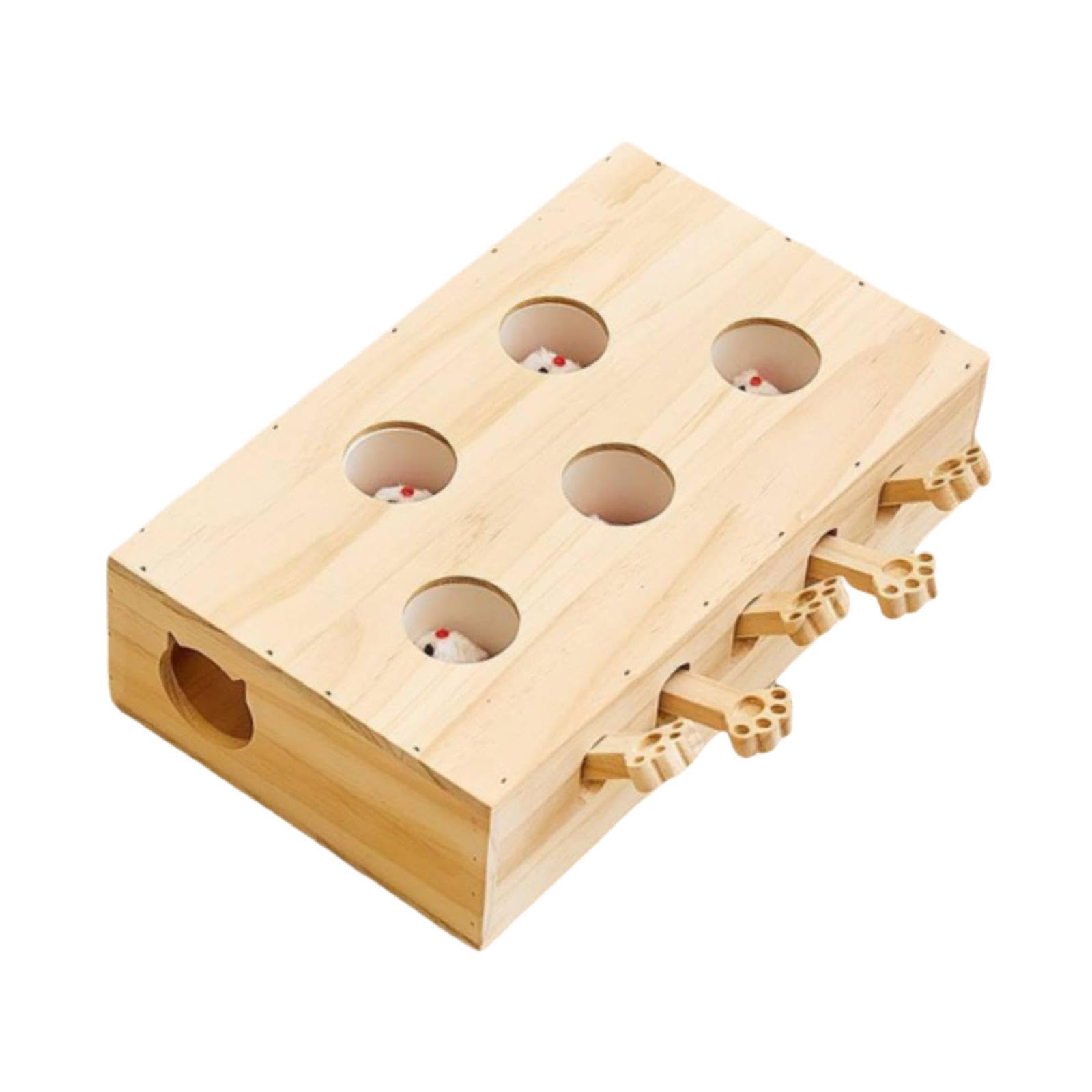 Interaktives Katzenspielzeug „Hau Ab!“, Lustiges Geschenk für, Haustierzubehör, Beschäftigungsspielzeug, 5 Löcher