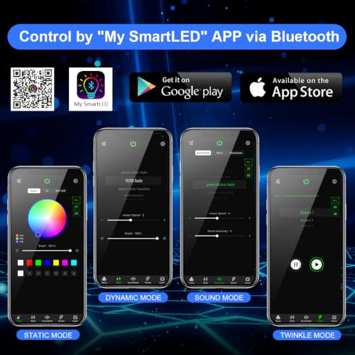 Image of AMKI Dual Color 18W Twinkle&Meteor Starlight with Pure White Meteor Shooting Star，2 in 1 Fiber Light Starlight Box RGBW Sound Activated Mode for Twinkle Star Ceiling Decoration
